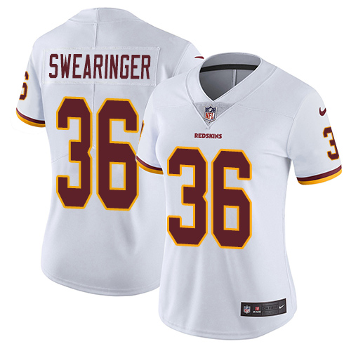 Nike Redskins #36 D.J. Swearinger White Women's Stitched NFL Vapor Untouchable Limited Jersey